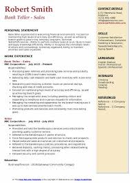 Bank Teller Resume Samples Qwikresume