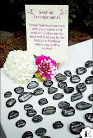 Unique escort cards for your wedding. Make River Rock Escort Cards