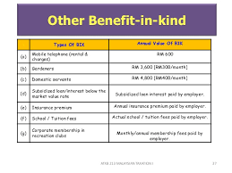 Click on the links for more information on that benefit in kind if employers want to pay the tax due on their employee's benefit in kind (bik) they can do so with an arrangement with revenue. Chapter 4 B Employment Income