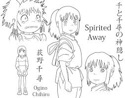 Voyage De Chihiro Spirited Away Animated Drawings Coloring Pages