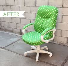 How To Transform A Boring Chair With Fabric And Spray Paint Office Chair Makeover Desk Chair Makeover Chair Makeover