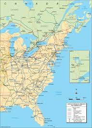 Map Of East Coast Cities Usa & Canada - Country Map | Country Profile | Railway Gazette International