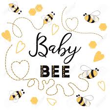 Bee baby shower guestbook alternative, 11x14 digital download this bee themed baby shower guest book is both a special keepsake and nursery decor. Baby Bee Banner Bee On White Background Cute Banner Design For Royalty Free Cliparts Vectors And Stock Illustration Image 110093729