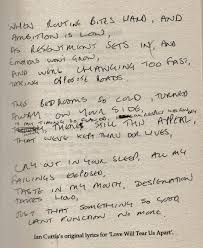 Original Lyrics For Love Will Tear Us Apart By Joy Division Joy Division Ian Curtis Music Is Life