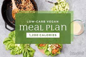 Fiber slows the speed of digestion, which makes you feel full and may help you eat less, experts say. Low Carb Vegan Meal Plan 1 200 Calories Eatingwell