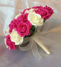 See more ideas about artificial wedding bouquets, real touch flowers, wedding bouquets. Artificial Flowers Hot Pink Ivory Foam Rose Bride Wedding Bouquet Diamante