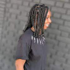 Amourjah On Instagram Knotless Blunt Bob Box Braids Swipe Virgoseason Bobboxbraids