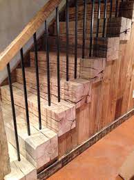 Reclaimed Barn Beam Stairs Barnwood Rustic Stairs House Stairs Stairs Design