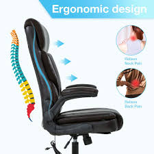 Some massaging chair models cost a fortune but will not do any good for you or your wallet (bad this electric full body shiatsu massager provides the largest number of adjustments in any massage chair. Office Chair Ergonomic Desk Chair Pu Leather Massage Computer Chair With Lumbar Support Flip Up Armrest Task Chair Rolling Swivel Executive Chair For Adults Black Walmart Com Walmart Com