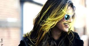 trend alerte neon hair style neon hair hair styles yellow hair