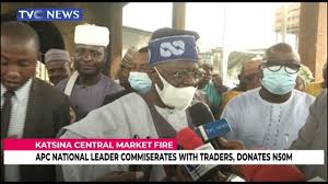 Three things wey di presidency tok about dia relationship Bola Tinubu Donates N50m To Victims Of Kastina Market Fire Youtube