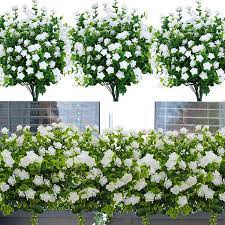 Birthday, love and romance, sympathy, get well, congratulations Buy Artificial Fake Flowers Outdoor 6pcs Plastic Flowers Uv Resistant Faux Plants For Indoor Outside Hanging Home Porch Window Wedding Office Garden Decor White Online In Turkey B089kfv18f