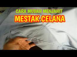 Cara menjahit resleting pada celana. Cara Menjahit Mestak Celana Youtube