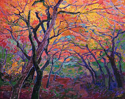 Autumn Fall Colors Painted By Modern Impressionist Erin Hanson Tree Art Art Painting Abstract