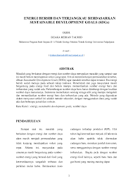 Pusat pengkajian dan penerapan teknologi pengembangan sumberdaya energi, deputi teknologi pengembangan sumberdaya alam, bppt, jakarta. Pdf Energi Bersih Dan Terjangkau Berdasarkan Sustainable Development Goals Sdgs Pdf Dzaka Tauhid Academia Edu