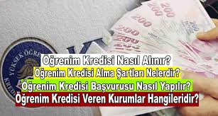 Ogrenim Kredisi Nasil Alinir Kyk Kredi Basvurusu Ogrenim Kredisi Geri Odeme Plani Universite Ogrencileri Universite Egitim