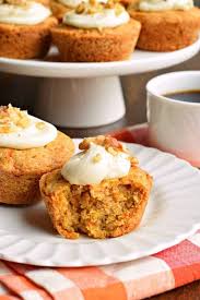 You Re Going To Love Eating These Carrot Cake Muffins For Breakfast Especially Since They Are Topped With A Cream Chee Carrot Cake Muffins Muffins Carrot Cake