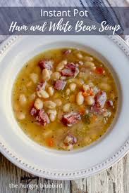 Instant Pot Ham And Bean Soup No Need To Presoak The Beans Easy Comforting Soup With Smoky Ham Bean Soup Recipes Ham And Bean Soup Instant Pot Soup Recipes