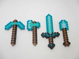 Please give a heart, diamond… Minecraft Diamond Tool Minecraft Crafts Minecraft Beads Crafts