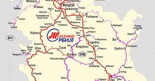 railway map of serbia kosovo included 1959 2844