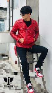 Red Colour Biker Jacket Leather Jacket Shopping Leather Jacket Jackets