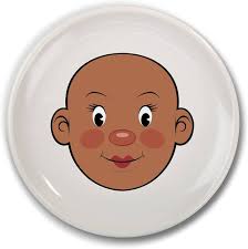 Genuine Fred, MS. Food FACE, Ceramic Activity Plate,White,8.5 inch Diameter  : Amazon.ca: Home