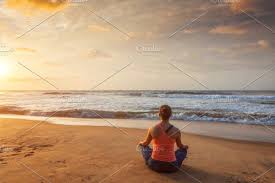 Young Sporty Fit Woman Doing Yoga Oudoors At Beach In 2020 How To Do Yoga Fit Women Yoga