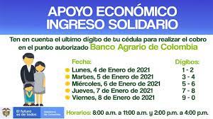 El programa beneficia mensualmente a más de 3 millones de familias en condición de pobreza y pobreza extrema. Cronogramas Y Listado Ingreso Solidario Enero 2021 Alcaldia Vergara Puerres Saboya Y Juan Acosta Youtube