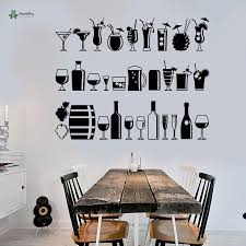 Below is a similar wine bottle decor with a starry night theme using the same technique. Art Mural Wine Theme Winery Decor Sticker Home Removable Modern Adhesive Decal Glass Bar Beverage Store Vinyl Wall Stickerszw207 Wall Stickers Aliexpress