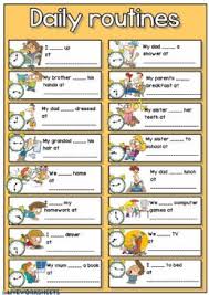 Daily Routines Interactive Worksheets