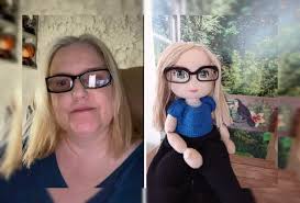 Crochet Doll Portrait.soft Doll From Nature. Individual Doll According.  Doll Portrait. Crochet Doll With Embroidered Eyes. Doll by Photo.