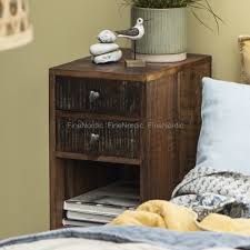 Nightstand with 2 drawers and shelf. Ib Laursen Side Table With 2 Drawers And 2 Shelves Unique