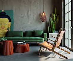 Hidupkan ruangan tersebut dengan wallpaper bercorak hexagon efek 3d yang manis. 7 Inspirasi Nuansa Serba Hijau Untuk Interior Ruang Tamu Nggak Norak Dan Terkesan Teduh