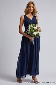 Dorothy Perkins Darcy Drape Detail V Neck Maxi Dress Dresses Blue Bridesmaid Dresses Bridesmaid Dresses