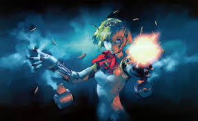 3 ways to wear it: 6151405 Female Manga Aqua Eyes Anime Gun Girl Abstract Wallpaper Weapon Bullet Green Hair Blue Eyes