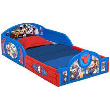 Toddler beds are ideal for transitioning your child from a crib to a regular bed. Disney Mickey Mouse Plastic Sleep And Play Toddler Bed With Attached Guardrails Delta Children Target