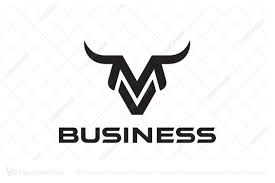 Letter M Bull Logo Bull Logo Taurus Logo Cow Logo