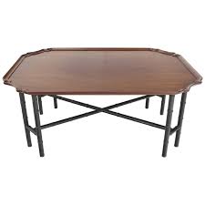 Here are just three benefits of a coffee table with removable tray. Faux Bamboo Tray Top Rectangle Coffee Table By Kittinger For Sale At 1stdibs
