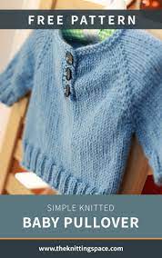 Download bernat wee stripes knit pullover and hat free pattern. Simple Knitted Baby Pullover Free Knitting Pattern Boys Knitting Patterns Free Knitting Patterns Boys Baby Boy Knitting Patterns