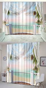 Tropical Beach Sunset With Coconut Trees Home Decor Living Room Decor Curtains Bedroom Diy