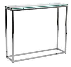 Chrome Base Glass Top Console Table Modern Console Tables Glass Console Table Console Table