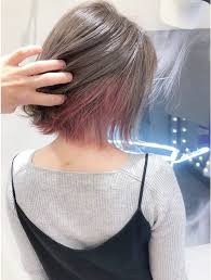 aman d or鍬本 インナーカラー さくらピンク l028128295 アマンドール aman d or のヘアカタログ ホットペッパービューティー ラベンダーヘアー ヘアスタイリング 髪型 ボブ パーマ