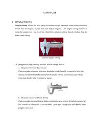 Suatu pipa diukur diameter dalamnya menggunakan jangka sorong diperlihatkan pada gambar di bawah. Materi Ajar Pdf