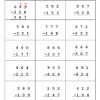 Problems are arrangement is vertical and 20 subtraction problems per worksheet. 1