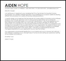 Browse the latest openings near you. Test Analyst Cover Letter Sample Cover Letter Templates Examples