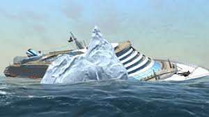 big waves) ms oceana sinks ship
