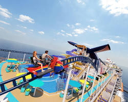 BOLT roller coaster on Carnival Mardi Gras cruise ship