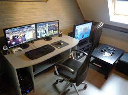 My Humble Gaming Attic R Battlestations Desk Gaming Room Setup Ikea Gaming Desk