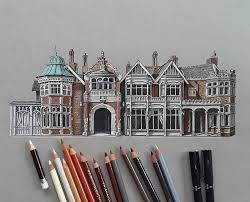 Bletchley Park Home Of British Code Breaking And The Birthplace Of Modern Information Technology D Architecture Drawing Architecture Sketch Drawings