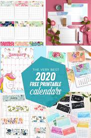 The files can be scaled up and down so they can be printed on paper sizes larger or smaller than standard letter paper (see instructions). The Best Free Printable Calendars Of 2020 The Craft Patch